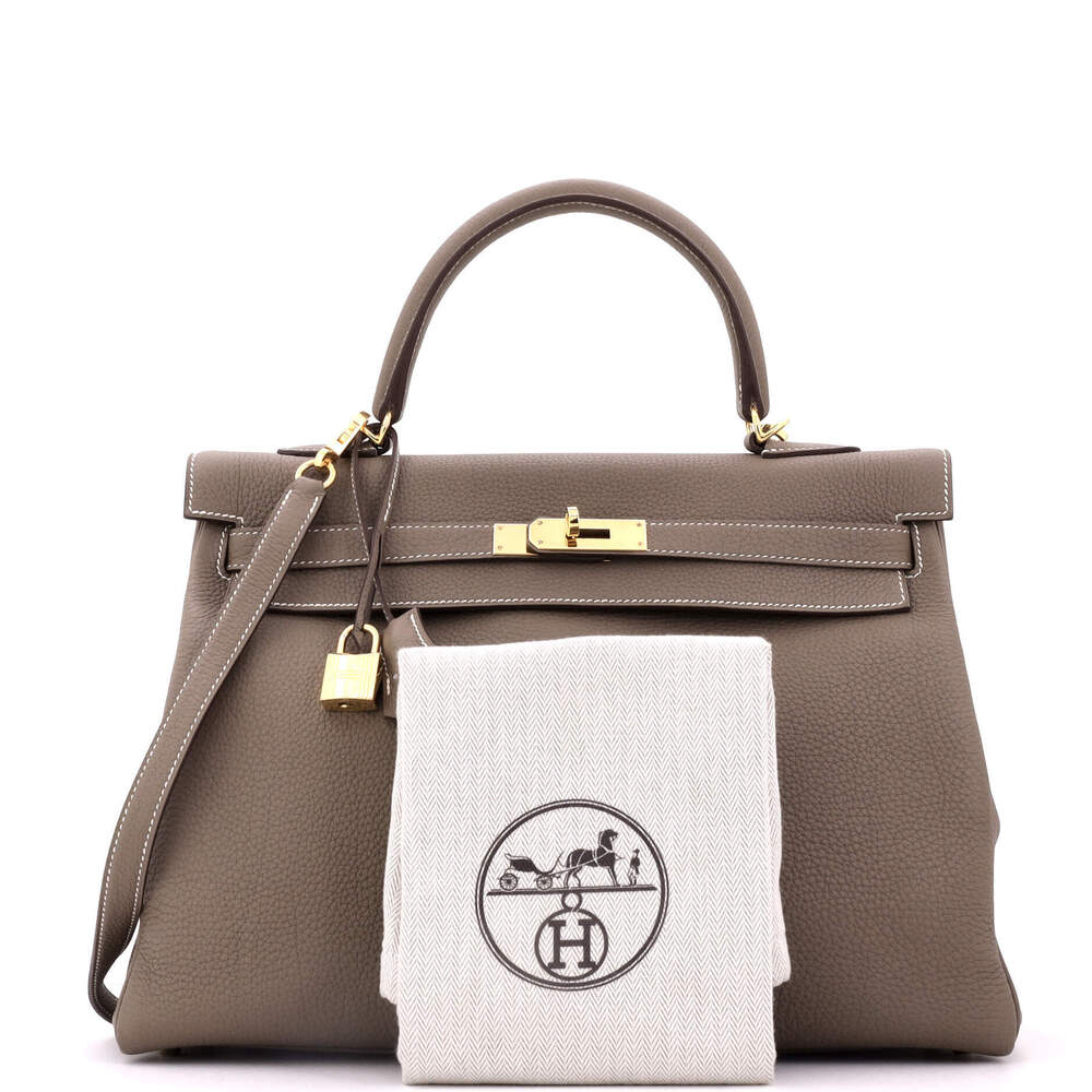 Hermes Kelly 35 Grey Togo with Gold Hardware - Picture 2 of 8